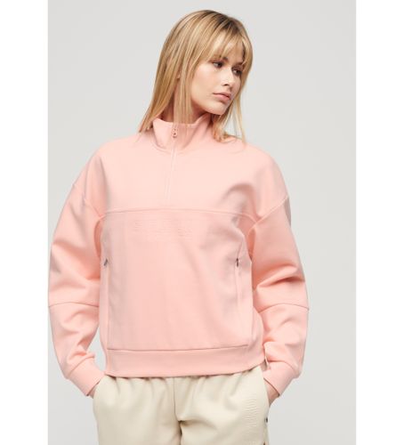 Til kvinder. W2012069A Sport Tech relaxed fit sweatshirt med lynlås (XL), Casual, Polyester, Lange ærmer - Superdry - Modalova