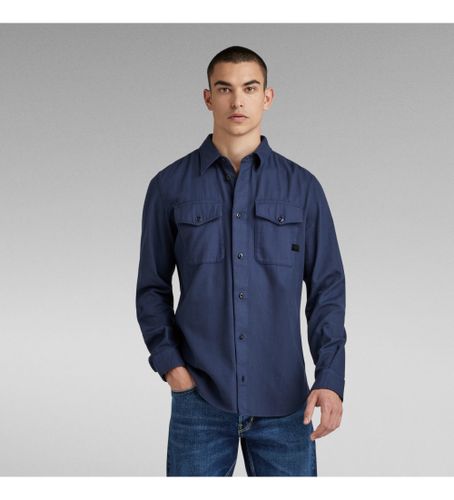 Til mænd. D20165-D454-B597 Marine Slim skjorte navy (XXS), Casual, Bomuld, Lange ærmer - G-Star - Modalova
