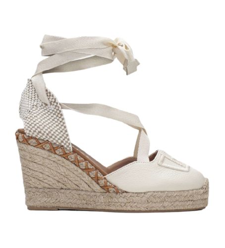 Til kvinder. HV243383 Hvide Sofia 7 espadrilles i -Hælhøjde 7 cm (40), 5-8 cm, Blonder, Casual - Hispanitas - Modalova