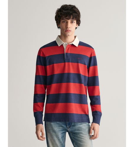 Til mænd. 2005132 Kraftig stribet poloshirt i blok (3XL), Casual, Bomuld, Lange ærmer - Gant - Modalova