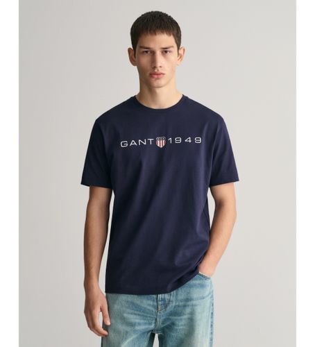 Til mænd. 2003242 T-shirt med grafisk navyprint (L), Casual, Bomuld, Korte ærmer - Gant - Modalova