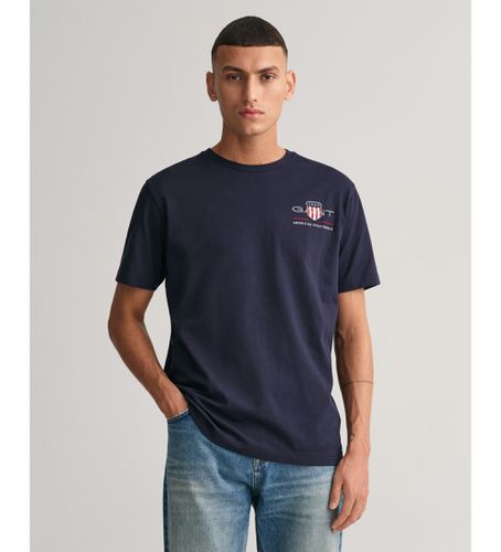 Til mænd. 2067004 Archive Shield navy broderet T-shirt (4XL), Casual, Bomuld, Korte ærmer, Blå - Gant - Modalova