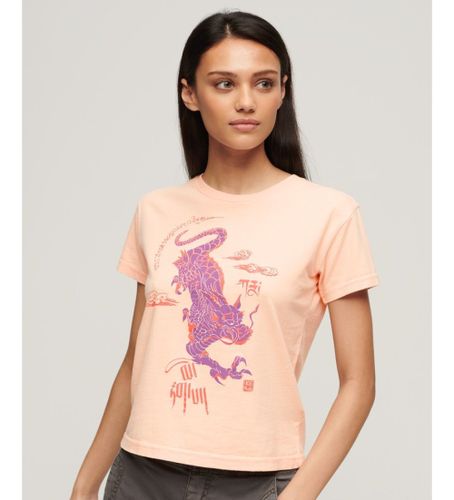 Til kvinder. W1011555A Komodo Kailash Dragon T-shirt (XS), Casual, Bomuld, Korte ærmer - Superdry - Modalova