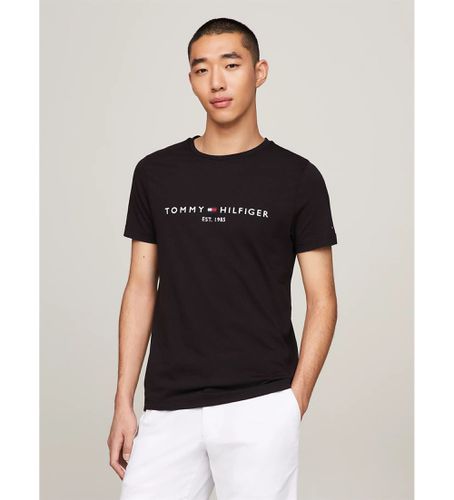 Til mænd. MW0MW11465 T-shirt med logo (3XL), Casual, Elastin, Korte ærmer, Økologisk bomuld - Tommy Hilfiger - Modalova