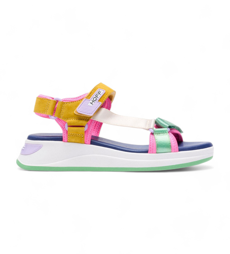 Til kvinder. 12308001 Flerfarvede Phuket-sandaler i ruskind -Højde 5 cm kile (41), 3-5 cm, Velcro, Casual, Flerfarvet - HOFF - Modalova