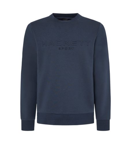 Til mænd. HM581264 Basic præget sweatshirt navy (XL), Casual, Bomuld, Lange ærmer, Blå - Hackett London - Modalova