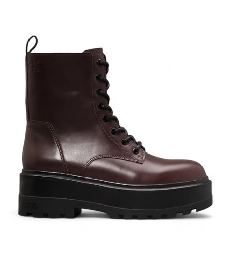 Til kvinder. YW0YW01535 Rødbrune ankelstøvler i med plateau (37), 1-3 cm, Blonder, Casual - Calvin Klein Jeans - Modalova