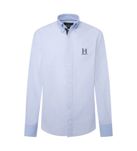 Til mænd. HM3010076 Heritage Oxford Stripe Shirt (XL), Casual, Party, Bomuld, Klassisk, Lange ærmer - Hackett London - Modalova