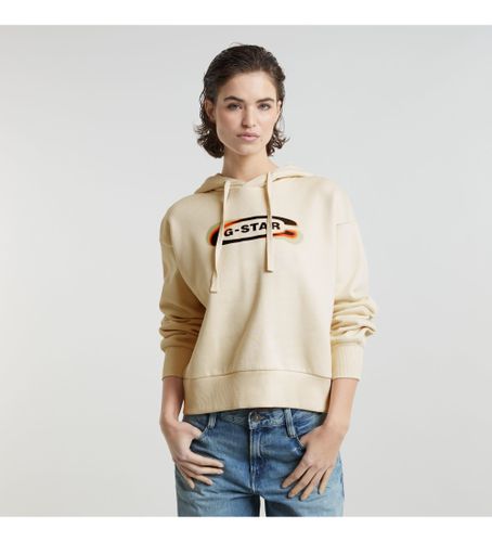 Til kvinder. D25519-D427-127 Old Skool Logo sweatshirt i (XXS), Casual, Økologisk bomuld, Bæredygtig - G-Star - Modalova