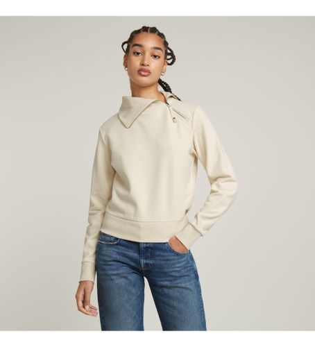 Til kvinder. D25303-D704-127 Asymmetrisk Zip Snug-jumper i (S), Casual, Økologisk bomuld, Bæredygtig - G-Star - Modalova