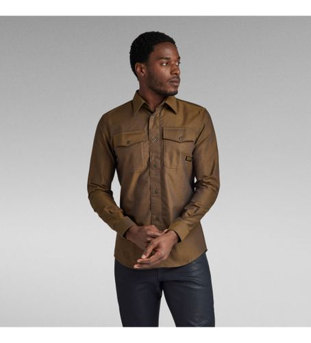 Til mænd. D24963-7665-G295 Marine Slim skjorte (XXL), Casual, Denim, Lange ærmer, Økologisk bomuld, Bæredygtig - G-Star - Modalova