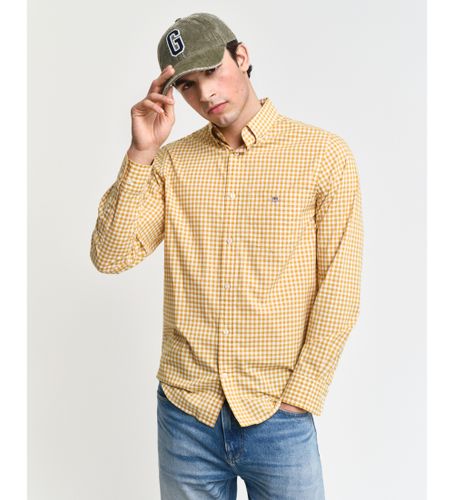Til mænd. 3000120 Regular Fit Vichy-ternet poplinskjorte (M), Casual, Bomuld, Lange ærmer - Gant - Modalova