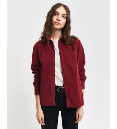 Til kvinder. 4300399 regular fit-skjorte i fløjl (40), Casual, Bomuld, Lange ærmer - Gant - Modalova