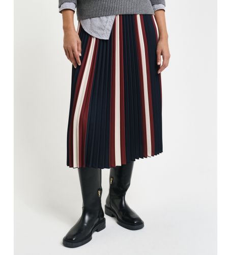 Til kvinder. 4400148 Navy-stribet plisseret nederdel (36), Casual, Genanvendt polister, Bæredygtig - Gant - Modalova