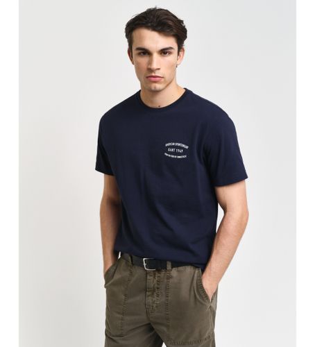 Til mænd. 2003264 T-shirt i pique med lille navy-broderi (M), Casual, Bomuld, Korte ærmer - Gant - Modalova
