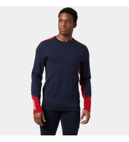 Til mænd. 49364 Lifa Merino Midweight T-shirt (S), Afslappet, Sport, Bomuld, Multisport, Lange ærmer, Blå - Helly Hansen - Modalova