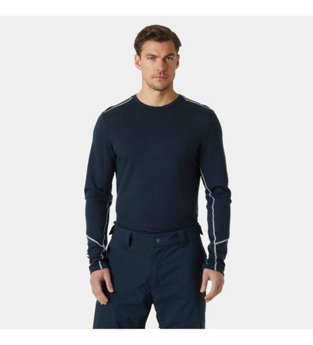 Til mænd. 49364 Lifa Merino Midweight T-shirt (S), Afslappet, Sport, Bomuld, Multisport, Lange ærmer, Blå - Helly Hansen - Modalova