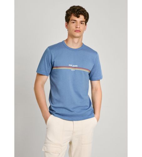 Til mænd. PM509427 Adur T-shirt (S), Casual, Korte ærmer, Økologisk bomuld, Bæredygtig - Pepe Jeans - Modalova
