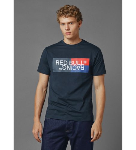 Til mænd. RM500001 Navy t-shirt med trykt logo (S), Casual, Bomuld, Korte ærmer - Red Bull Racing x Pepe Jeans - Modalova