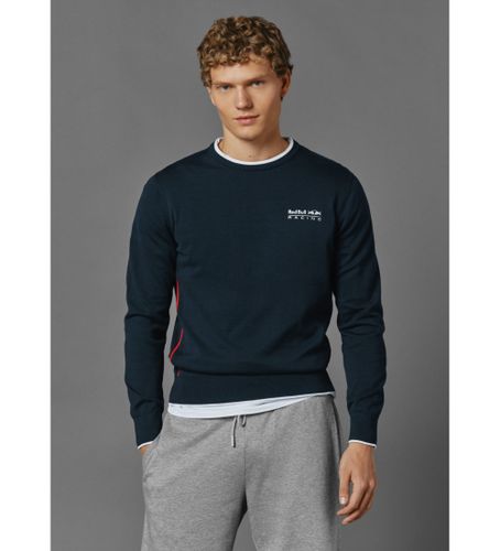 Til mænd. RM700007 Strikket pullover med rund hals i navy (M), Casual, Bomuld - Red Bull Racing x Pepe Jeans - Modalova