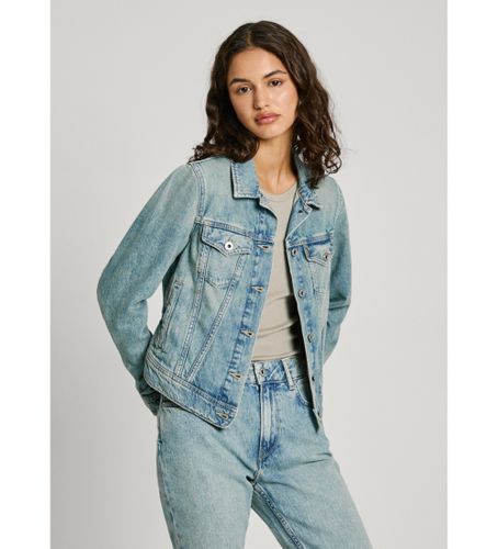 Til kvinder. PL402430MS2 smal jakke (XS), Casual, Bomuld, Denim - Pepe Jeans - Modalova