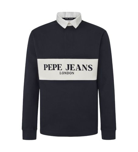 Til mænd. PM542210 Joey navy polo shirt (M), Casual, Bomuld, Lange ærmer - Pepe Jeans - Modalova