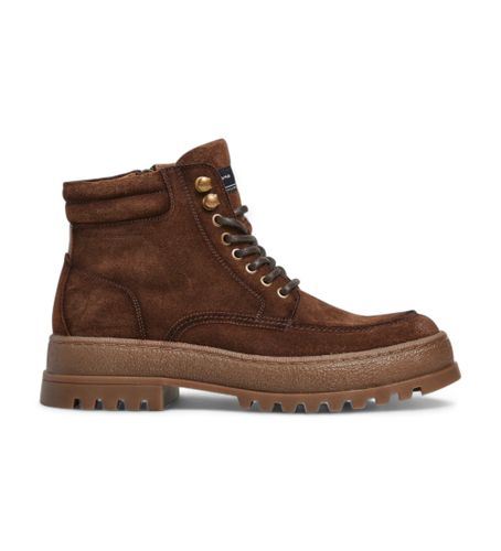 Til mænd. PMS50250 Brune Lincoln Nature læderstøvler (41), Fast, 1-3 cm, Lynlås, Casual - Pepe Jeans - Modalova