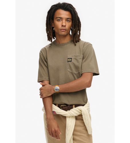 Til mænd. M1012079A T-shirt med kontrastfarvede sømme og lommer, (M), Casual, Bomuld, Korte ærmer - Superdry - Modalova