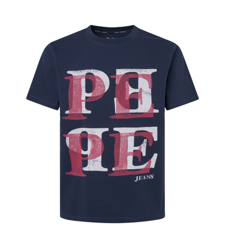 Til mænd. PM509634 Sohan T-shirt (XS), Casual, Korte ærmer, Økologisk bomuld, Bæredygtig - Pepe Jeans - Modalova