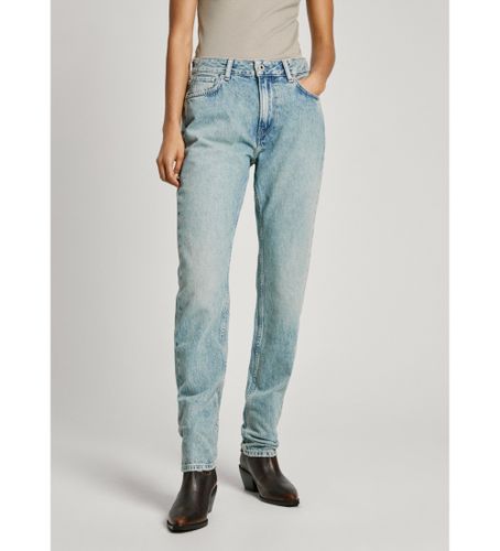 Til kvinder. PL204730MS2 Lige jeans Mw (25/28), Casual, Denim, Økologisk bomuld, Bæredygtig - Pepe Jeans - Modalova