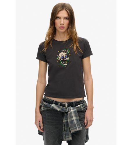 Til kvinder. W1011573A Tattoo T-shirt (S), Casual, Bomuld, Korte ærmer - Superdry - Modalova