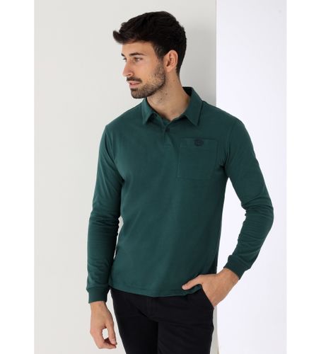 Til mænd. 830855428 Langærmet ensfarvet poloshirt med brystlomme (S), Casual, Bomuld, Lange ærmer - Bendorff - Modalova