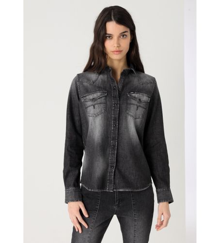 Til kvinder. 431182572 Langærmet skjorte enzymvasket (XS), Casual, Bomuld, Lange ærmer - Lois Jeans - Modalova