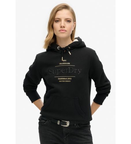 Til kvinder. W2012141A Luxe Metallic sweatshirt (S), Casual, Bomuld - Superdry - Modalova