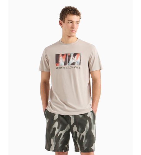 Til mænd. 6DZTHFZJH4Z17AB Regular fit T-shirt med abstrakt logoprint i ASV-bomuld (L), Casual, Korte ærmer - Armani Exchange - Modalova