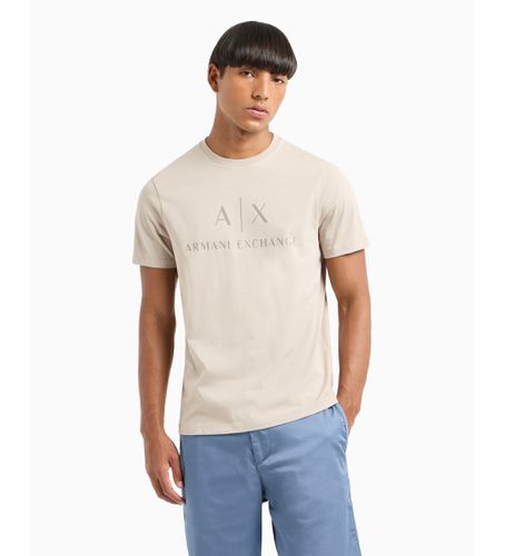 Til mænd. 8NZTCJZ8H4Z17AB Regular fit strik-T-shirt med logo (XS), Casual, Bomuld, Korte ærmer - Armani Exchange - Modalova