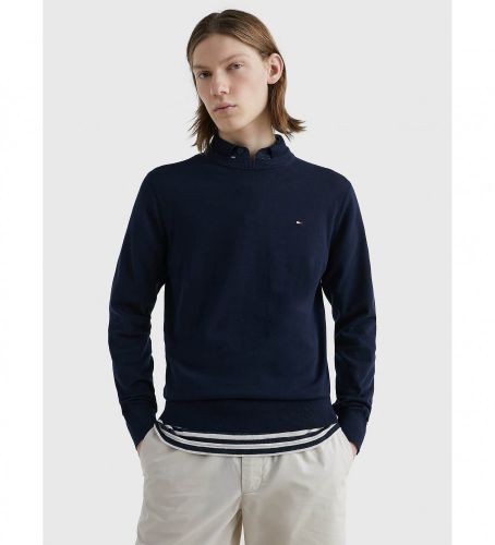 Til mænd. MW0MW30955 Jumper 1985 Crew Neck navy (3XL), Casual, Bomuld, Bæredygtig - Tommy Hilfiger - Modalova