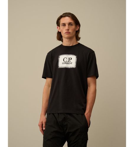 Til mænd. 17CMTS029A005100W Logo label kortærmet t-shirt (XXL), Casual, Bomuld, Korte ærmer - C.P. Company - Modalova