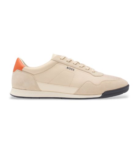 Til mænd. 50536524 Titanium lædersko (40), Fast, Blonder, Casual - BOSS - Modalova