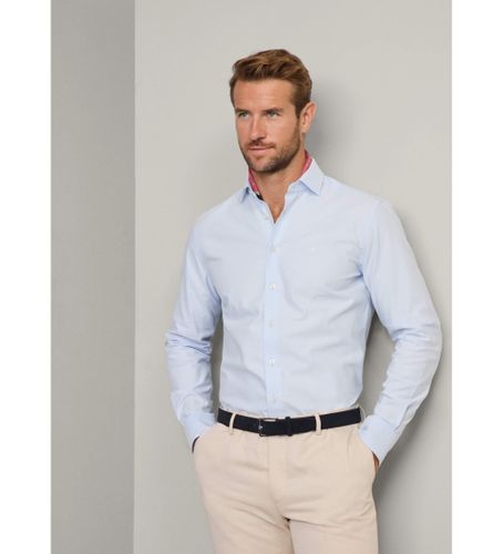Til mænd. HM3010254 skjorte med tekstur (M), Casual, Bomuld, Klassisk, Lange ærmer - Hackett London - Modalova