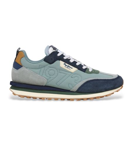 Til mænd. PMS60035 Foster Connect grønne lædersko (41), Fast, Blonder, Casual - Pepe Jeans - Modalova