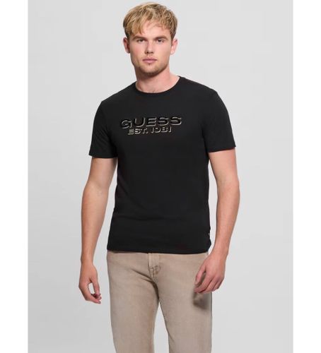 Til mænd. M5RI50K9RM1 Velvet Logo T-shirt (S), Casual, Bomuld, Korte ærmer - Guess - Modalova