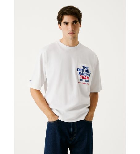 Til mænd. RM500015 Oversize T-shirt (M), Casual, Bomuld, Korte ærmer - Red Bull Racing x Pepe Jeans - Modalova