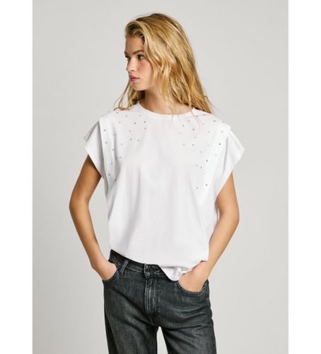 Til kvinder. PL506022 Raz T-shirt (S), Casual, Bomuld, Korte ærmer - Pepe Jeans - Modalova
