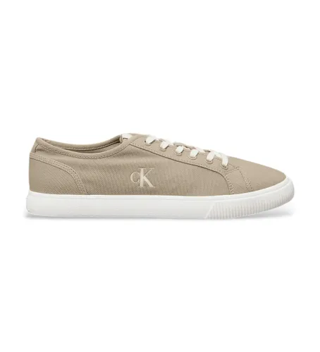 Til mænd. YM0YM01209 lærredssko med lav profil (40), Fast, Blonder, Casual - Calvin Klein Jeans - Modalova