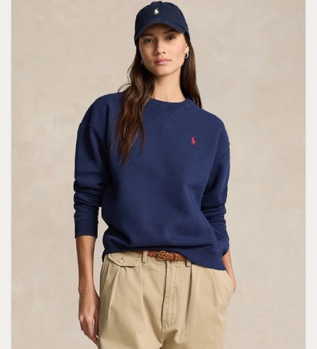 Til kvinder. 211943006002 Navy sweatshirt med rund hals (M), Casual, Bomuld - Polo Ralph Lauren - Modalova