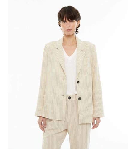 Til kvinder. V25AM314 nålestribet blazer (34), Casual, Viscose, Lange ærmer - SYSTEM ACTION - Modalova