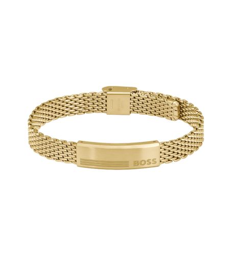 Til mænd. 1580610 Gyldent Alen-armbånd (OSFA), Guldfarvet, Casual, BH, Rustfrit stål - BOSS - Modalova