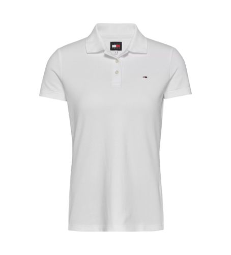 Til kvinder. DW0DW20160 Essential slim polo shirt (L), Casual, Korte ærmer, Økologisk bomuld, Bæredygtig - Tommy Jeans - Modalova