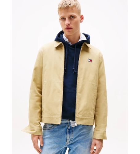 Til mænd. DM0DM21377 Jakke med lynlås og logo (S), Casual, Bomuld - Tommy Jeans - Modalova
